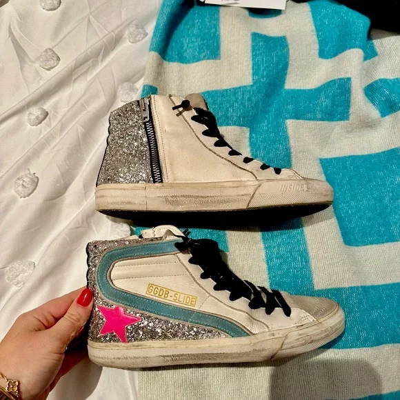 Golden Goose Shoes Golden Gloose Glitter Slides Poshmark